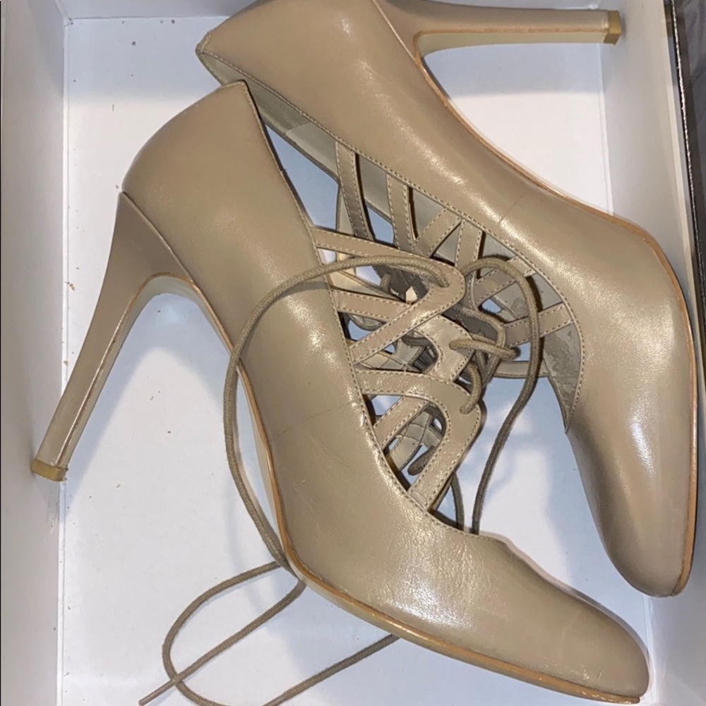 Nine West tie up heels